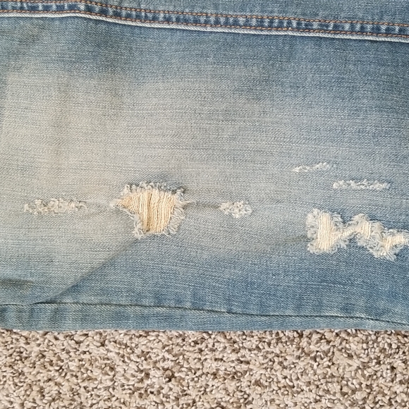 Sneak Peak Distressed Denim Pencil Skirt - Picture 3 of 12